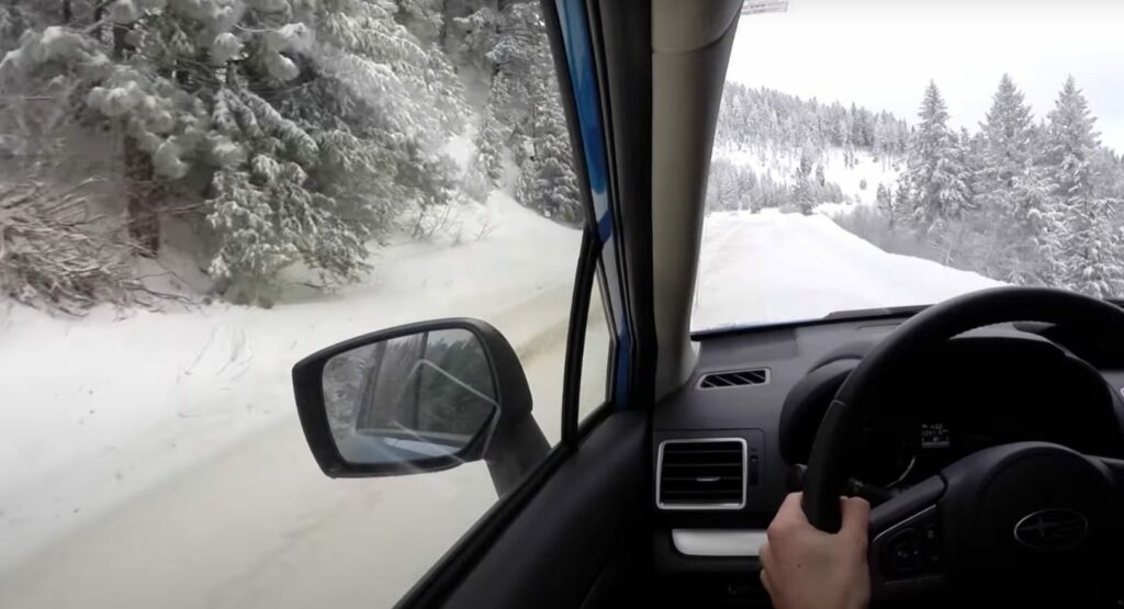 snow road drive