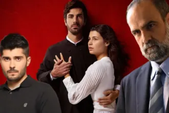 Ο Τάσος σε έντονη στιγμή σκέψης μετά το τηλεφώνημα στη σειρά Άγιος Έρωτας.