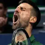 Ο Νόβακ Τζόκοβιτς πανηγυρίζει τη νίκη του στο ATP 250 της Αθήνας