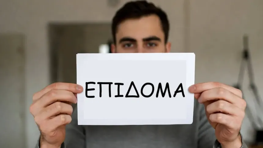 Άτομο κρατάει έγγραφο με πληροφορίες για το επίδομα των 250 ευρώ – πότε πληρώνεται, ποιοι το δικαιούνται και εισοδηματικά κριτήρια