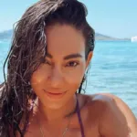 Η Ευρυδίκη Βαλαβάνη σε φωτογραφία απο διακοπές στα Κουφονήσια