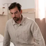 Ο Πέτρος Ασλάνογλου στο κρεβάτι του νοσοκομείου στην σειρά Grand Hotel