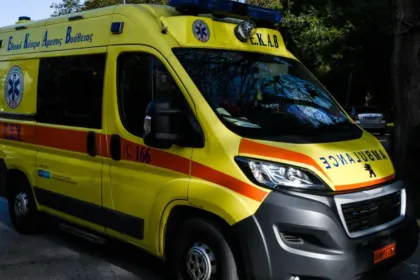 Εξωτερικός χώρος φούρνου στο Δαμάσι Λάρισας όπου σημειώθηκε το τραγικό δυστύχημα με τη 49χρονη αρτοποιό.