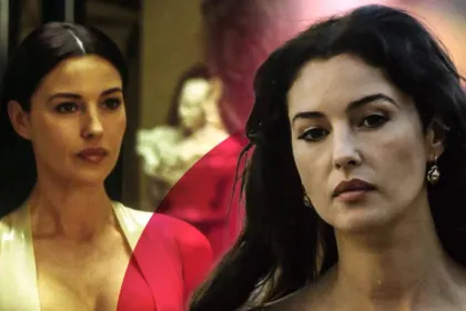 Η Μόνικα Μπελούτσι στο Παρίσι με μαύρο see-through πουκάμισο, χωρίς να φοράει σουτιέν.