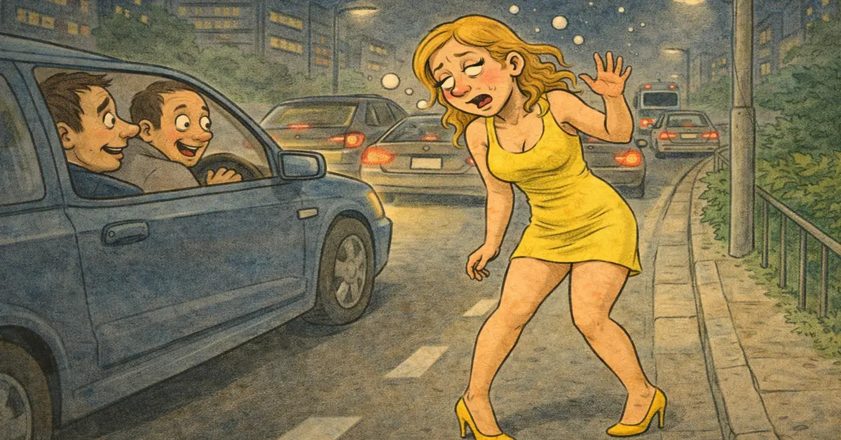 Μεθυσμένη νεαρή γυναίκα με 12ποντα περπατά τη νύχτα στην Κηφισίας