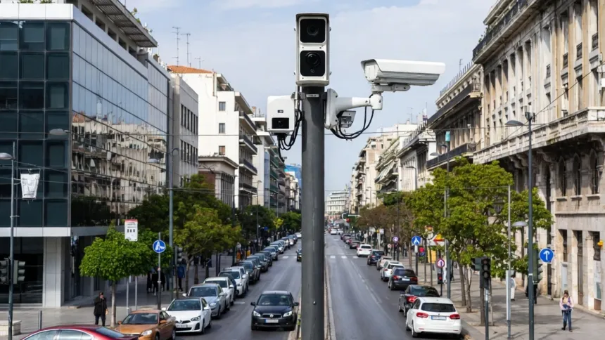 Κάμερα τροχαίας σε κεντρικό δρόμο της Αττικής