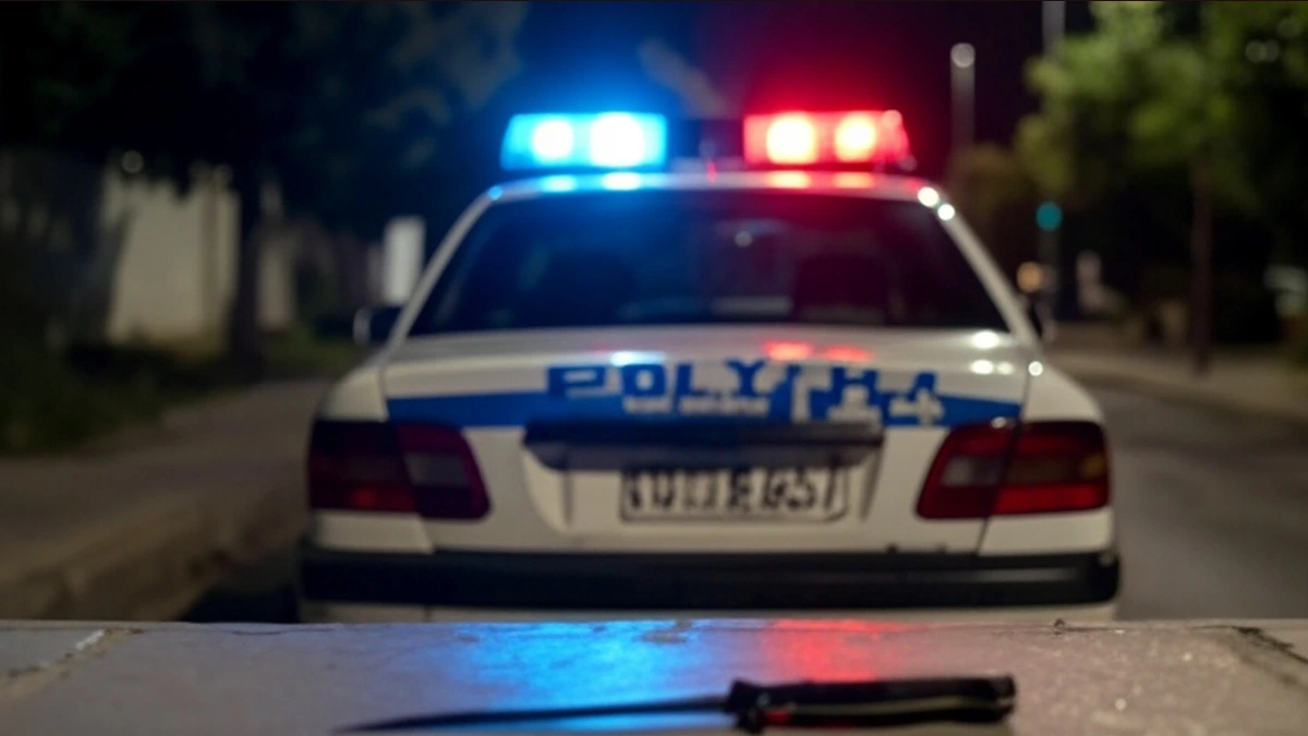 Περιπολικό της αστυνομίας στο σημείο επίθεσης ανηλίκου στον Χολαργό