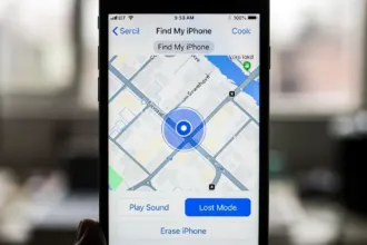 Οθόνη iPhone με ενεργοποιημένη την υπηρεσία Find My iPhone
