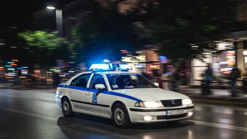 Αστυνομικό όχημα σε δρόμο του Ιλίου μετά την καταγγελία για απαγωγή 17χρονου.