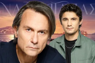 Άγγελος και Λευτέρης σε σκηνή συγκίνησης από τη σειρά Να μ’ αγαπάς