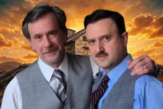 Απόστολος και Χρήστος σε σκηνή στη σειρά Το σπίτι δίπλα στο ποτάμι