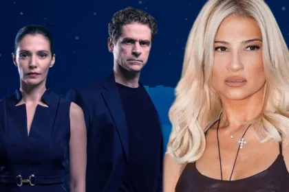 Η Φαίη Σκορδά σε σκηνή από τη σειρά Μια νύχτα μόνο