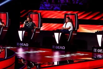 Οι φιναλίστ του τελικού του The Voice of Greece στη σκηνή πριν την ανακοίνωση του νικητή