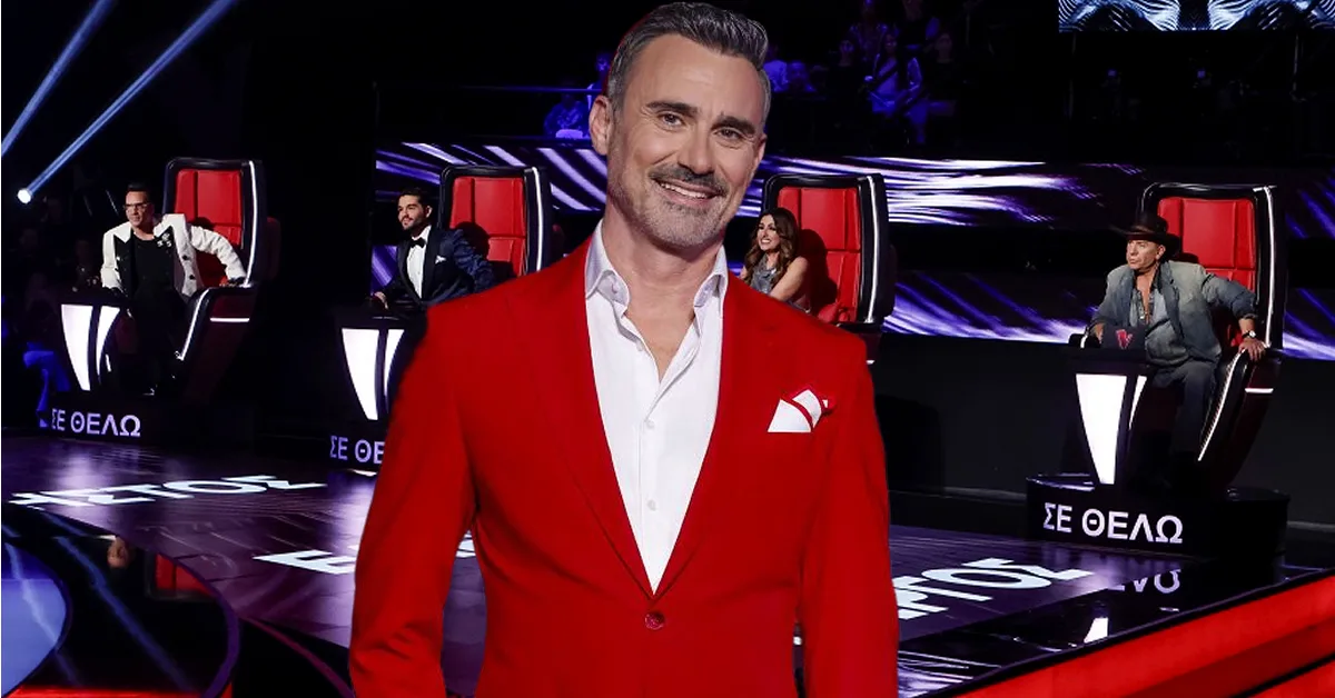 Οι coaches και ο Γιώργος Καπουτζίδης στη σκηνή του The Voice πριν τον μεγάλο τελικό