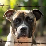 Πιτμπουλ πίσω απο συρματόπλεγμα