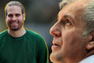 Ο Ζέλικο Ομπράντοβιτς σε έντονη στιγμή από αγώνα