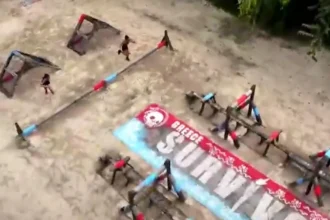 φωτογραφία δράσης από τον στίβο μάχης με παίκτη των Αθηναίων να βρίσκεται ένα βήμα πριν τον τελικό στόχο ή να πανηγυρίζει με ένταση