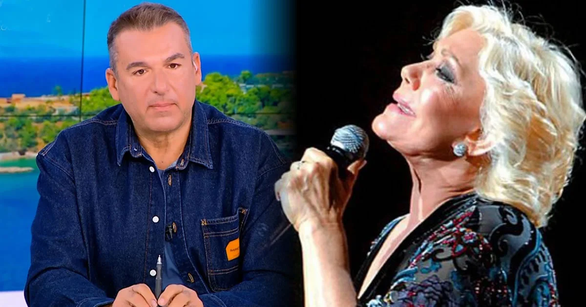 Ο παρουσιαστής Γιώργος Λιάγκας στο τηλεοπτικό πλατό της εκπομπής του στον ΑΝΤ1 σε έντονο ύφος