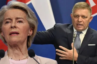 Ο Σλοβάκος πρωθυπουργός Ρόμπερτ Φίτσο με αυστηρό ύφος απέναντι στην πρόεδρο της Κομισιόν, Ούρσουλα φον ντερ Λάιεν