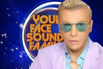 Πορτρέτο του Τάκη Ζαχαράτου με φόντο το Your face sounds familiar: