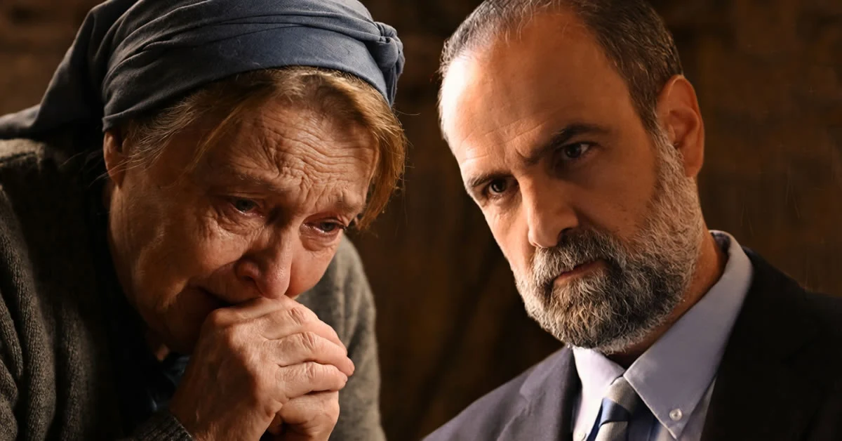 Η Μελίνα Βαμβακά ως Κική, με βλέμμα γεμάτο πόνο και φόβο, προσπαθώντας να ανακαλύψει την αλήθεια για τα χαμένα της παιδιά στη σειρά Άγιος Έρωτας.