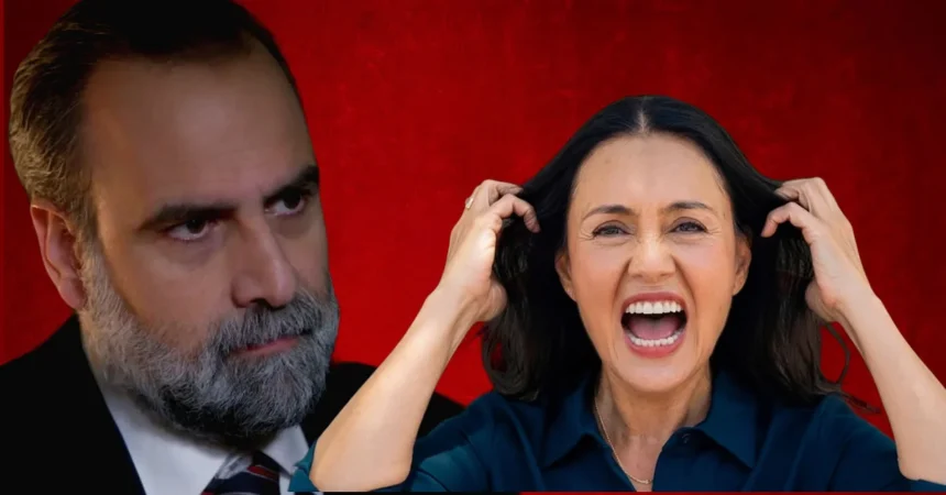 Η Σμαρώ σε κατάσταση απόλυτης οργής στα νέα επεισόδια της σειράς Άγιος Έρωτας, την ώρα που προσπαθεί να τη συγκρατήσει η Αναστασία.