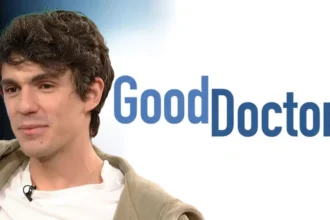 Κολάζ εικόνων που απεικονίζει το λογότυπο της σειράς The Good Doctor και τον ηθοποιό Δημήτρη Καπουράνη, ο οποίος προοριζόταν για τον πρωταγωνιστικό ρόλο στην ακυρωμένη ελληνική μεταφορά.