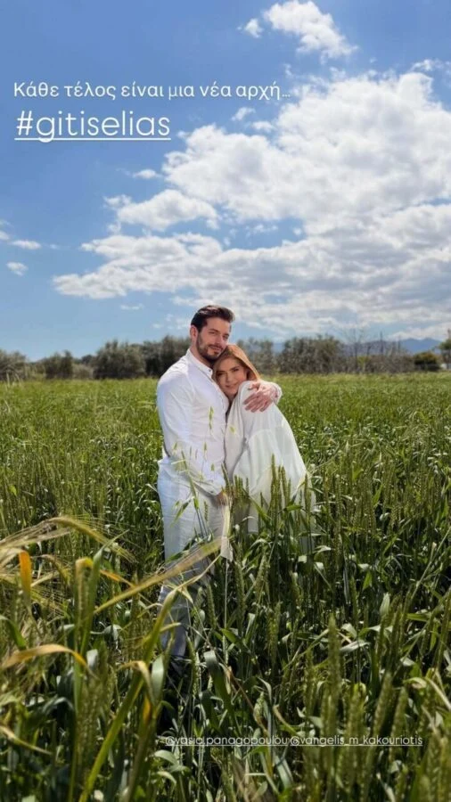 Η Ασπασία και ο Κίμωνας από τη δημοφιλή σειρά του Mega Η Γη της Ελιάς σε μια γαλήνια σκηνή που προδίδει τις συγκλονιστικές εξελίξεις του μεγάλου φινάλε.