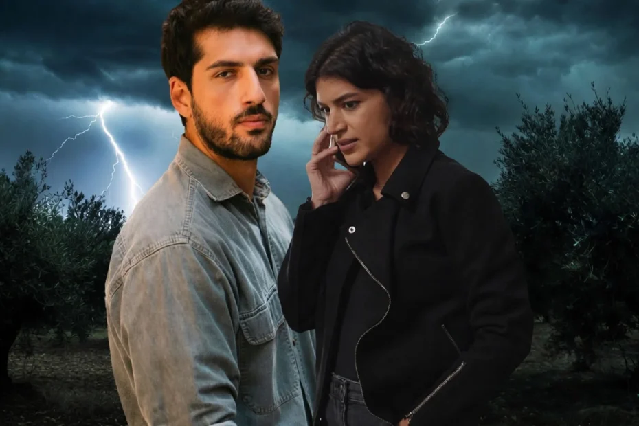 Ο Ρούσσος δίπλα στη Χριστιάνα στη σειρά Η Γη της Ελιάς