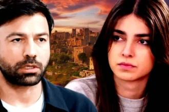 Ο Στέφανος προσπαθεί απεγνωσμένα να ηρεμήσει την έξαλλη από ζήλια Βασιλική, ενώ βρίσκονται στο σπίτι τους, στα νέα επεισόδια της σειράς Η Γη της Ελιάς.