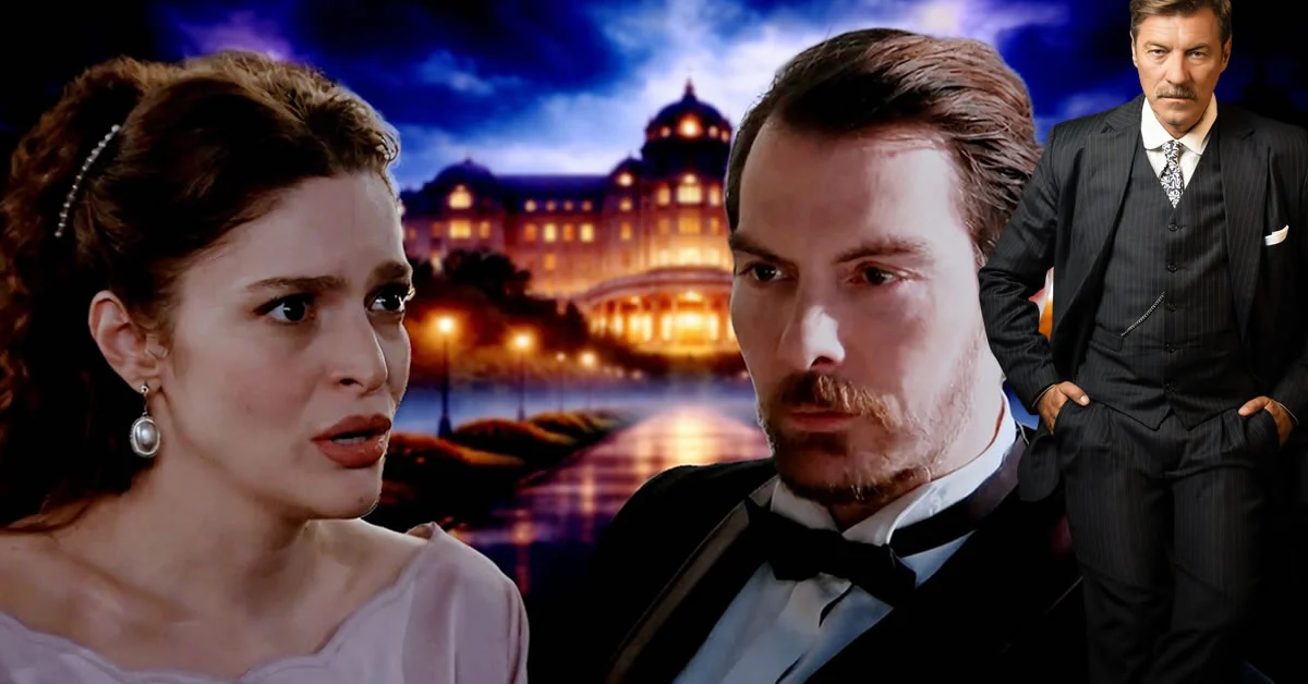 Η Αλίκη από τη σειρά Grand Hotel δακρυσμένη κοιτάζει τον Πέτρο, ενώ η Κυβέλη αντιμετωπίζει έντρομη μια ένοπλη απειλή.