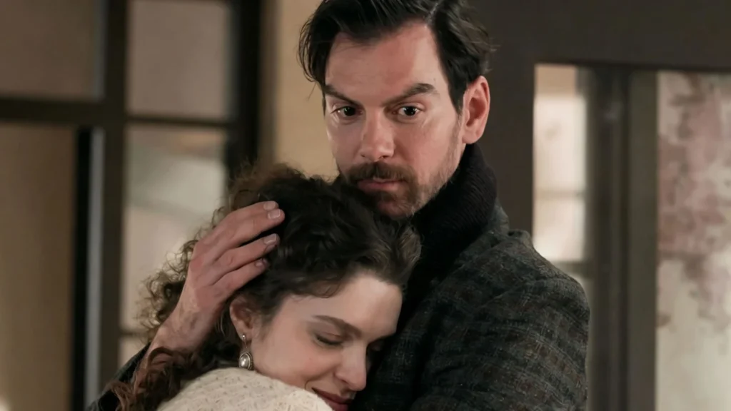 Η Αλίκη και ο Πέτρος σε σκηνή από τη δραματική σειρά Grand Hotel.