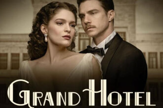 Η Αλίκη λιποθυμά στα χέρια του Άρη, ο οποίος δείχνει τρομοκρατημένος, στα νέα καταιγιστικά επεισόδια της δραματικής σειράς Grand Hotel.