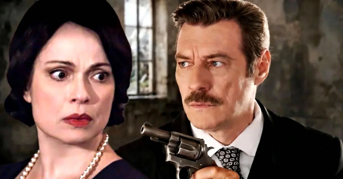 Ο Γεράσιμος σημαδεύει την τρομοκρατημένη Κυβέλη με ένα όπλο, στα νέα δραματικά επεισόδια της σειράς Grand Hotel του ΑΝΤ1.