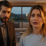 Η Άσπα με βλέμμα γεμάτο τρόμο και πανικό καθώς αντιλαμβάνεται ότι ο εκβιασμός του Άλκη μπορεί να καταστρέψει τη ζωή της, στη σειρά Μια νύχτα μόνο.