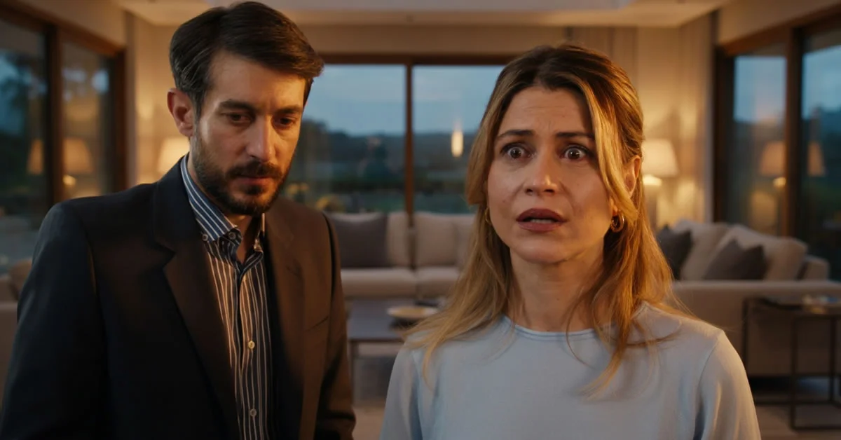 Η Άσπα με βλέμμα γεμάτο τρόμο και πανικό καθώς αντιλαμβάνεται ότι ο εκβιασμός του Άλκη μπορεί να καταστρέψει τη ζωή της, στη σειρά Μια νύχτα μόνο.