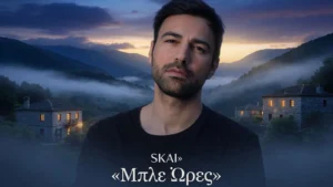 Οι πρωταγωνιστές της νέας σκοτεινής αστυνομικής σειράς του ΣΚΑΪ, Μπλε Ώρες, με φόντο τα μαγευτικά τοπία του Βόλου και της Κύπρου.