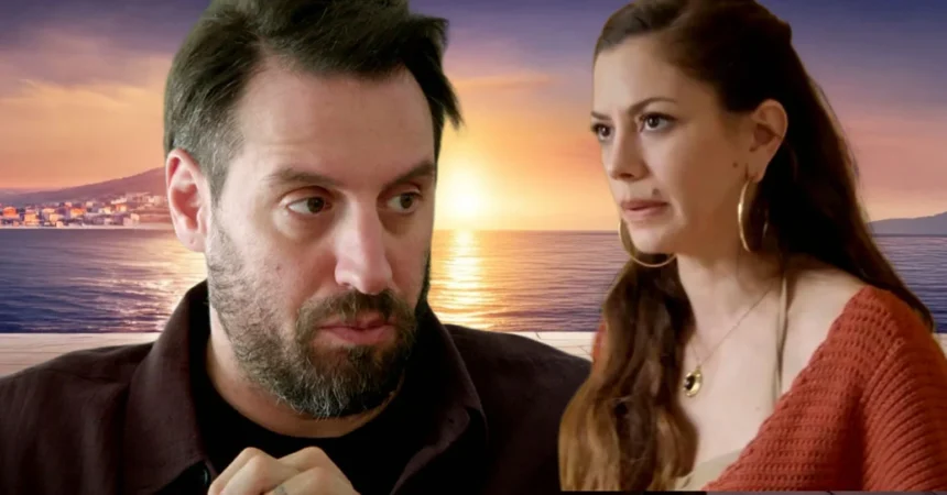 Η Στυλιανή και ο Μάκης από τη σειρά Να μ' αγαπάς σε μια έντονη σκηνή σύγκρουσης μετά την αποκάλυψη της απιστίας του με την υπηρέτρια Θεανώ.