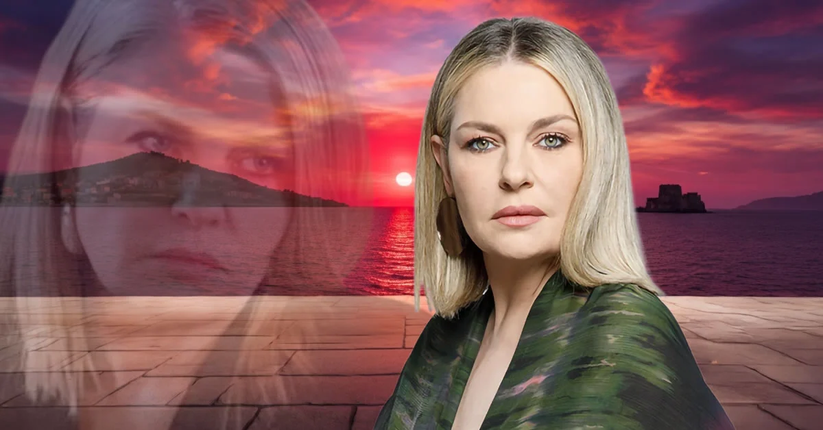 Η Σοφία ανταλλάσσει ένα βλέμμα γεμάτο νόημα με τον νέο, γοητευτικό άντρα που μόλις γνώρισε, στα νέα επεισόδια της δραματικής σειράς Να Μ' Αγαπάς.