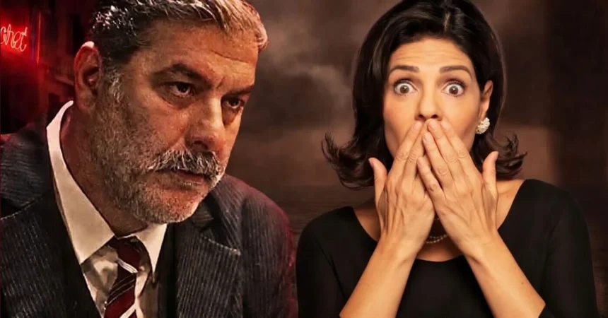 Η Αλεξάνδρα σε κατάσταση σοκ καθώς ο αστυνόμος Γιάμαρης της περνάει χειροπέδες στο σαλόνι του σπιτιού της στη σειρά Πόρτο Λεόνε.