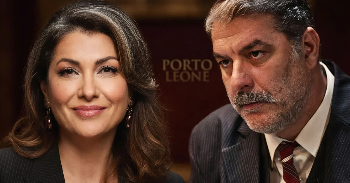 Η Γαλήνη από τη σειρά Porto Leone κοιτάζει με με υπεροψία τον Γιάμαρη μετά την αποκάλυψη της προδοσίας του.