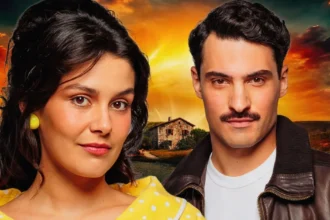 Η Μαγδαληνή και ο Οδυσσέας και ο Ιάκωβος σε κολαζ στη σειρά Το σπίτι δίπλα στο ποτάμι.