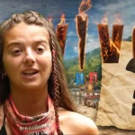 Η Μαντίσσα με ανήσυχο βλέμμα κατά τη διάρκεια της ανακοίνωσης των αποτελεσμάτων της κάλπης στο Συμβούλιο του Νησιού του Survivor.