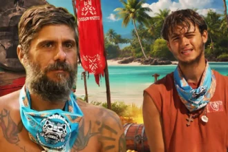 Η ομάδα των Επαρχιωτών (Μπλε) πανηγυρίζει την 1η ασυλία στον στίβο μάχης του Survivor 2026.