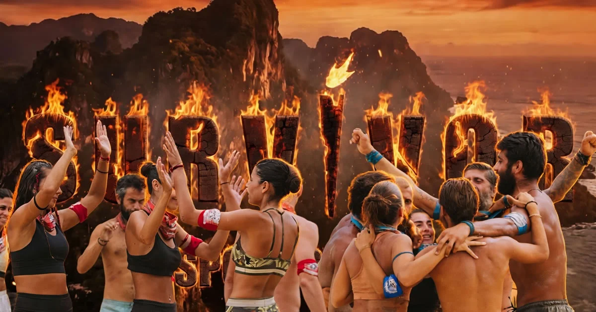 οι παίκτες των Αθηναίων στο Survivor 2026 σε κρίσιμο και γεμάτο ένταση αγώνα επάθλου κόντρα στους Επαρχιώτες.