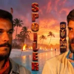 Οι παίκτες της ομάδας των Αθηναίων στο Survivor 2026 σε κατάσταση απόλυτης απογοήτευσης ενώ οι Επαρχιώτες πανηγυρίζουν τη νίκη τους.