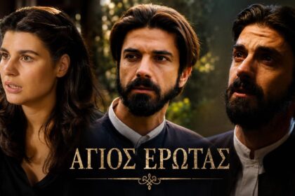 Η Χλόη και ο Νικόλαος μαζί σε σκηνή από τον Άγιο Έρωτα