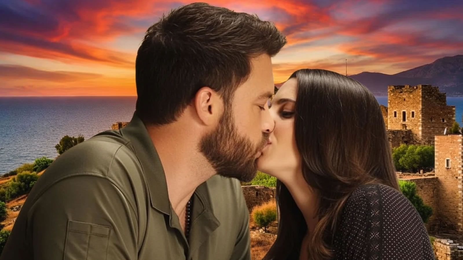 Η Ισμήνη και ο Μιχάλης από τη σειρά Η Γη της Ελιάς.
