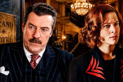 Σκηνή από το «Grand Hotel» του Mega με τους κεντρικούς χαρακτήρες της σειράς