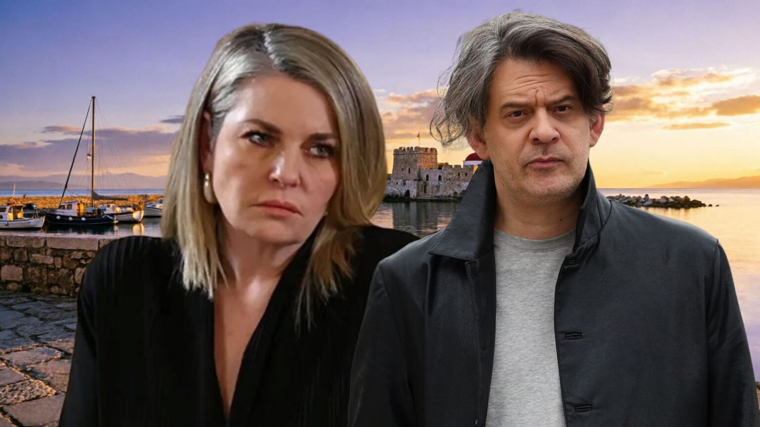 Ο Μιχάλης και η Σοφία σε κρίσιμη σκηνή της σειράς Να μ' αγαπάς.